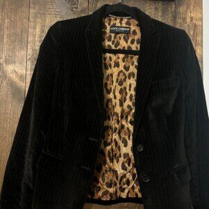 Dolce & Gabbana Velvet Black Blazer